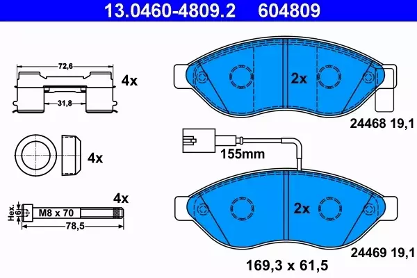 ATE KLOCKI PRZÓD JUMPER DUCATO BOXER 