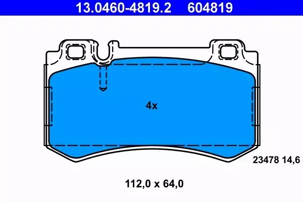 ATE KLOCKI HAMULCOWE 13.0460-4819.2 