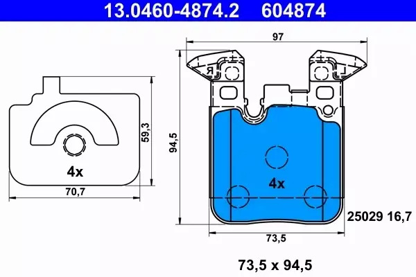 ATE TARCZE+KLOCKI PRZÓD+TYŁ BMW 4 F32 F33 340MM 