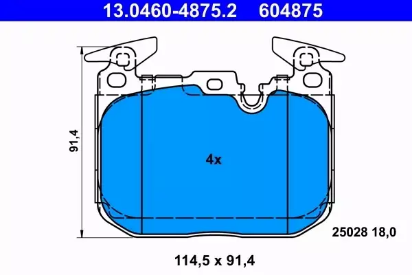 ATE KLOCKI HAMULCOWE 13.0460-4875.2 