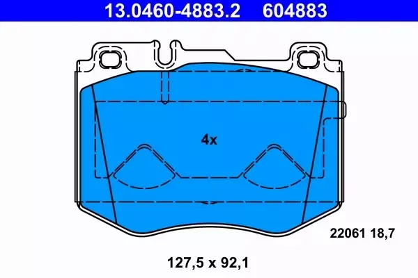 ATE TARCZE+KLOCKI PRZÓD MERCEDES C W205 E W213 342MM 