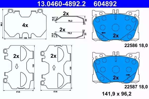 ATE TARCZE+KLOCKI PRZÓD MERCEDES CLS C257 GLC C253 X253 C W205 E W213 360MM 