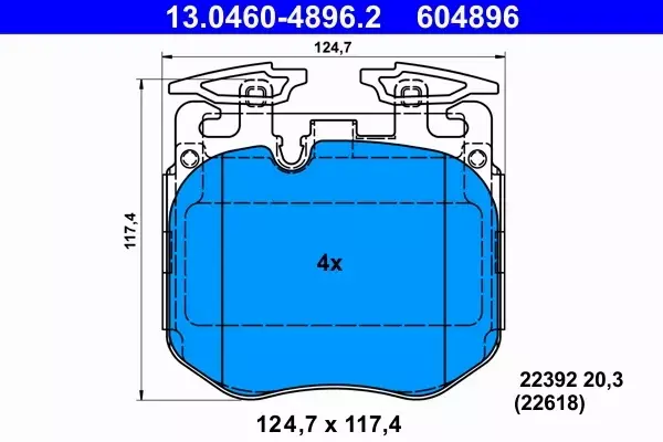 ATE TARCZE+KLOCKI PRZÓD BMW G21 G22 G30 G31 G11 G15 G05 G06 G07 374MM 