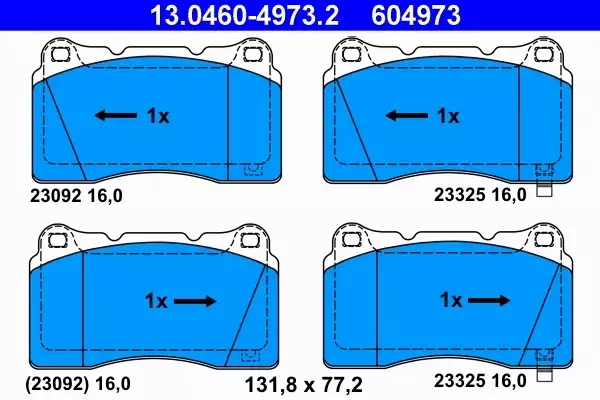 ATE TARCZE+KLOCKI PRZÓD+TYŁ SUBARU IMPREZA GR WRX 326+286MM 