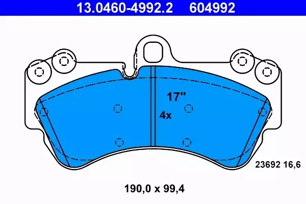 ATE TARCZE+KLOCKI P+T PORSCHE CAYENNE 9P VW TOUAREG 7L 330MM 