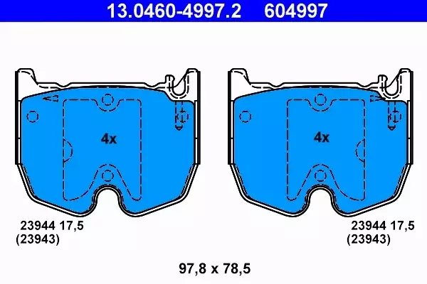 ATE KLOCKI HAMULCOWE 13.0460-4997.2 