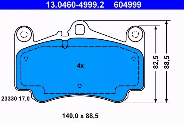 ATE KLOCKI HAMULCOWE PRZÓD PORSCHE 911 (996) 