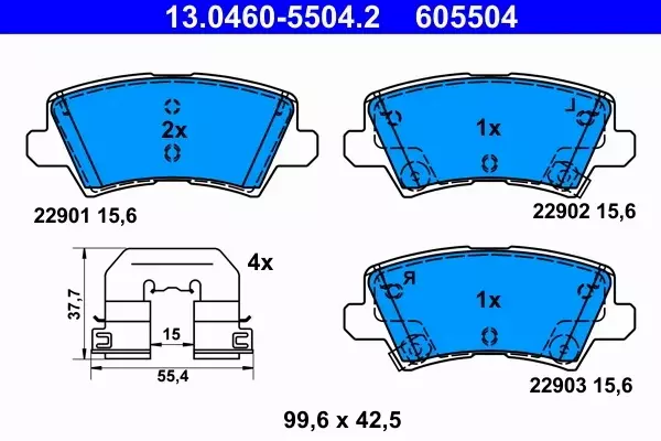 ATE KLOCKI HAMULCOWE 13.0460-5504.2 