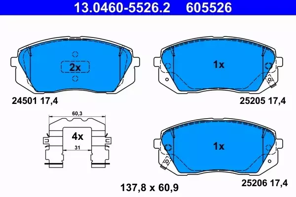 ATE TARCZE+KLOCKI PRZÓD HYUNDAI KONA TUCSON TL KIA SPORTAE QL 305MM 