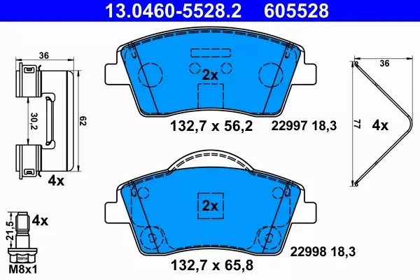 ATE KLOCKI HAMULCOWE 13.0460-5528.2 