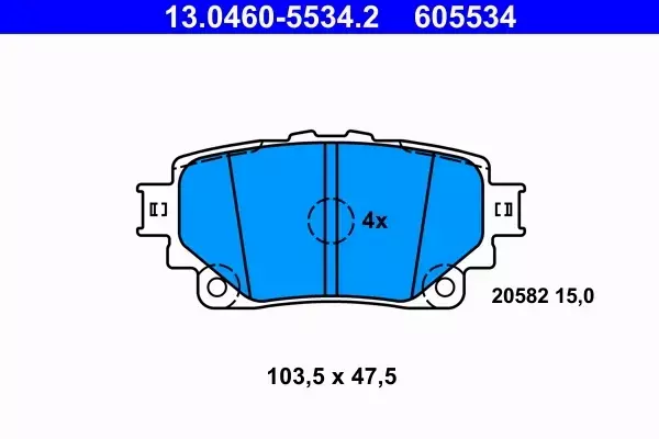 ATE KLOCKI HAMULCOWE 13.0460-5534.2 