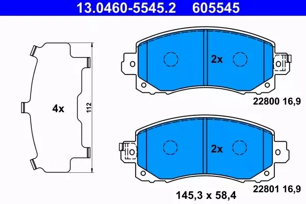 ATE KLOCKI HAMULCOWE 13.0460-5545.2 