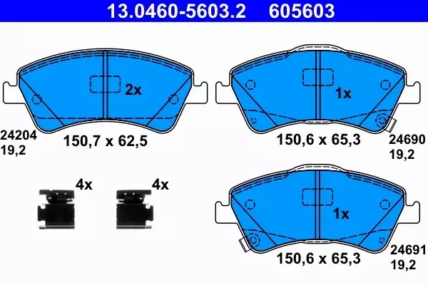 ATE KLOCKI HAMULCOWE 13.0460-5603.2 