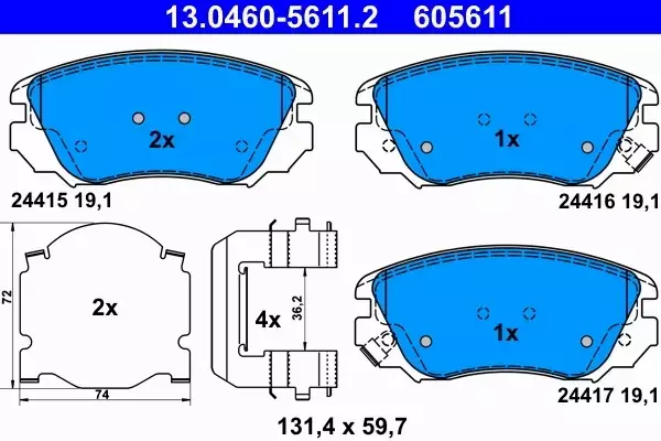 ATE TARCZE+KLOCKI PRZÓD OPEL INSIGNIA 296M KOŁA 16 