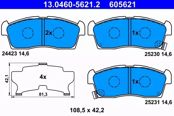 ATE KLOCKI HAMULCOWE PRZÓD SUZUKI ALTO (HA24) 