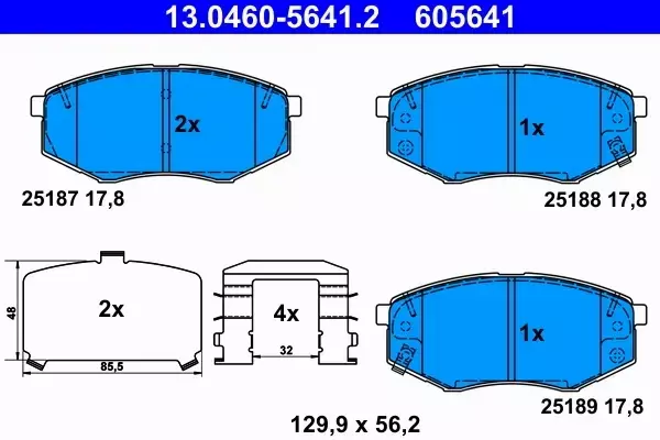 ATE KLOCKI HAMULCOWE PRZÓD HYUNDAI ix20 (JC) 