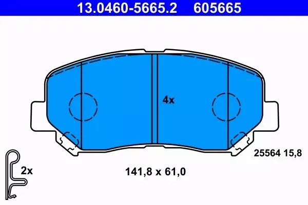 ATE KLOCKI HAMULCOWE 13.0460-5665.2 