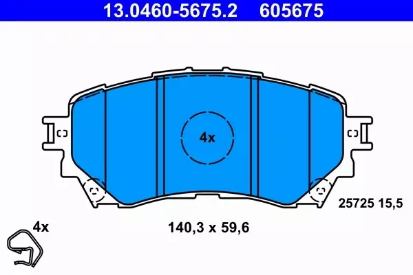 ATE KLOCKI HAMULCOWE 13.0460-5675.2 