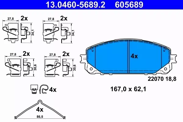 ATE KLOCKI HAMULCOWE 13.0460-5689.2 