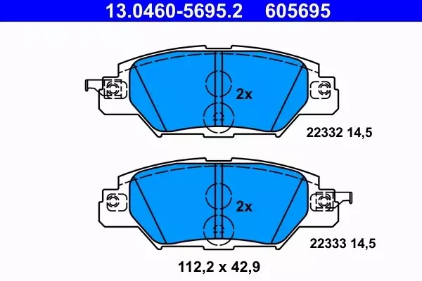 ATE KLOCKI HAMULCOWE 13.0460-5695.2 