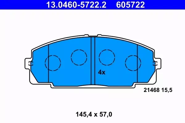 ATE KLOCKI HAMULCOWE PRZÓD HIACE III Wagon (LH1_, RZH1_) 