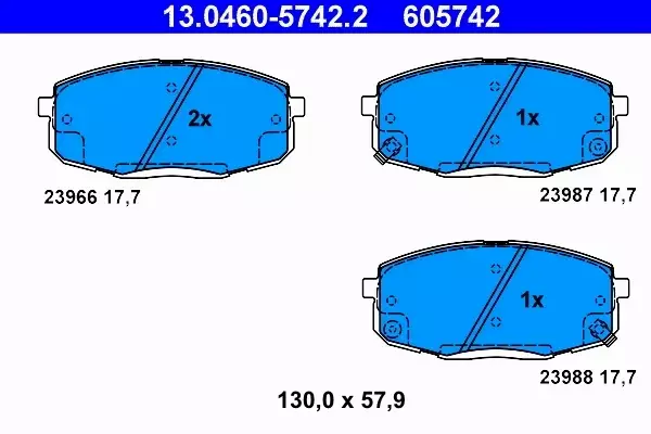 ATE TARCZE+KLOCKI PRZÓD HYUNDAI I30 KIA CEED 280MM 