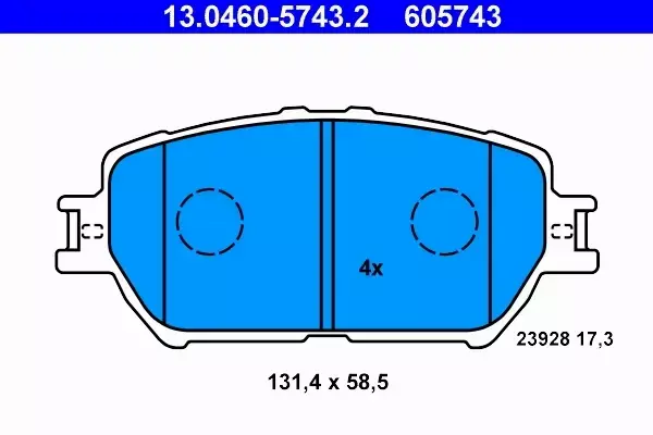 ATE KLOCKI PRZÓD TOYOTA CAMRY 