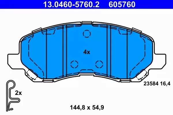 ATE TARCZE+KLOCKI PRZÓD MITSUBISHI LANCER VIII 276MM 