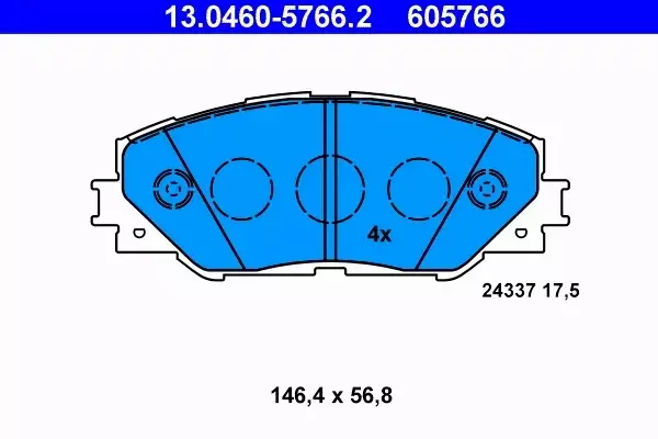 ATE TARCZE + KLOCKI PRZÓD TOYOTA RAV 4 III IV AURIS E15 E18 296MM 