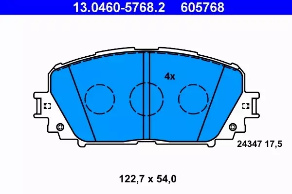 ATE KLOCKI HAM PRZÓD TOYOTA YARIS 1.0 1.8 06- VVT- 