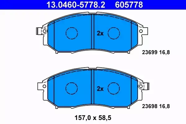 ATE KLOCKI HAMULCOWE 13.0460-5778.2 