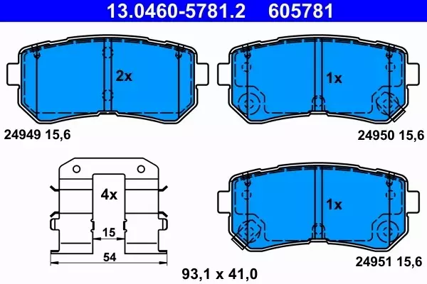 ATE TARCZE+KLOCKI PRZÓD+TYŁ HYUNDAI TUCSON TL 305+302MM 