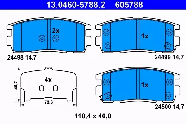 ATE KLOCKI TYŁ CHEVROLET CAPTIVA OPEL ANTARA SUPER 