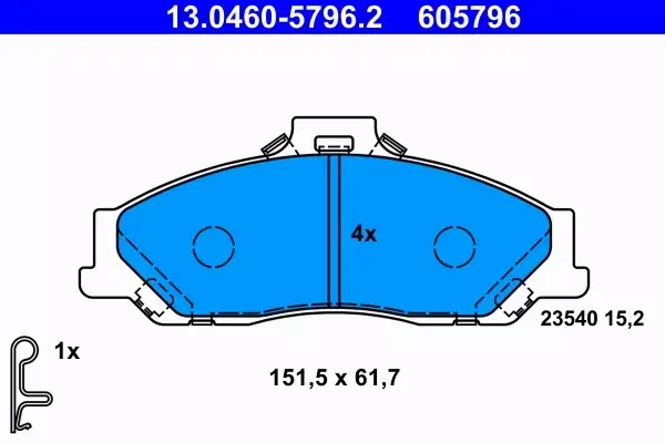 ATE KLOCKI HAMULCOWE 13.0460-5796.2 