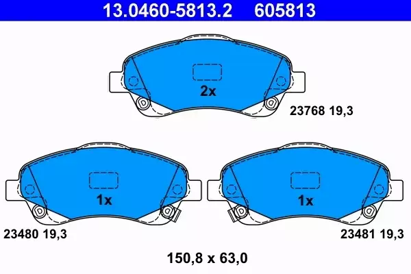 ATE TARCZE + KLOCKI PRZÓD + TYŁ TOYOTA AVENSIS T25 