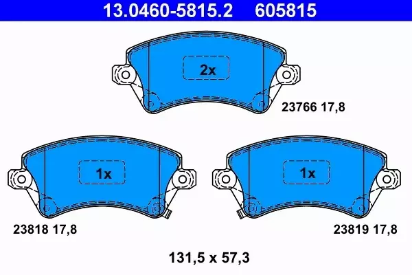 ATE TARCZE + KLOCKI PRZÓD TOYOTA COROLLA E11 E12 