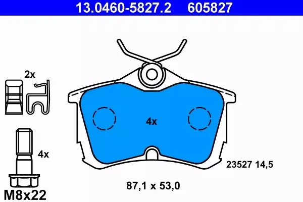 ATE KLOCKI HAMULCOWE 13.0460-5827.2 