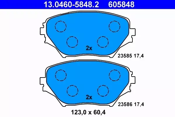 ATE KLOCKI HAM PRZÓD TOYOTA RAV 4 II 1.8 2.0 D-4D 