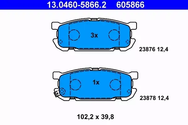 ATE KLOCKI HAMULCOWE 13.0460-5866.2 