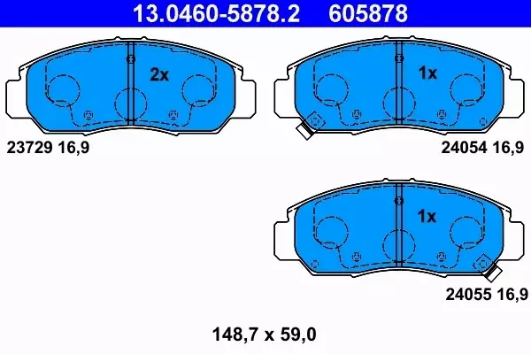 ATE KLOCKI HAMULCOWE PRZÓD HONDA STREAM (RN) 