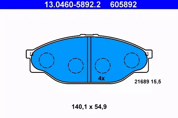 ATE KLOCKI HAMULCOWE PRZÓD 13.0460-5892.2 