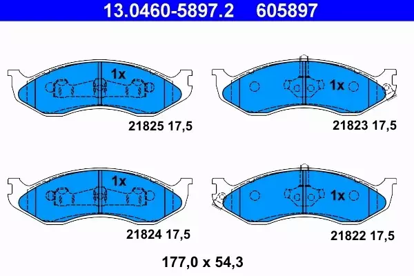 ATE KLOCKI HAMULCOWE 13.0460-5897.2 