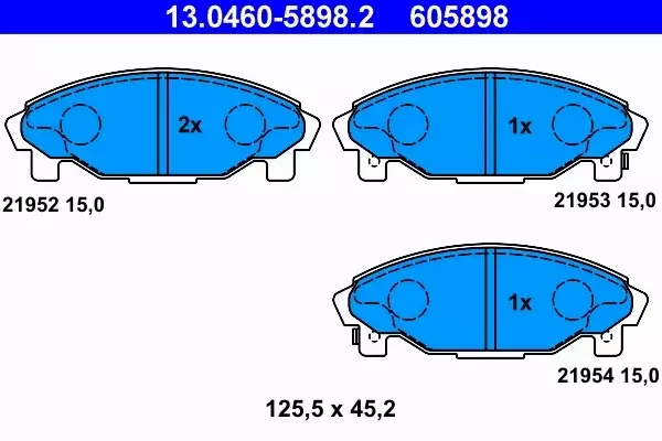 ATE KLOCKI HAMULCOWE PRZÓD 13.0460-5898.2 