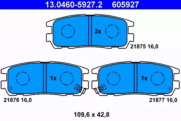 ATE KLOCKI HAMULCOWE 13.0460-5927.2 