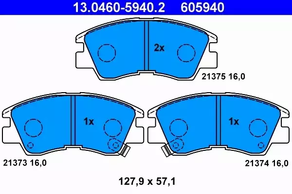 ATE KLOCKI HAMULCOWE PRZÓD 13.0460-5940.2 