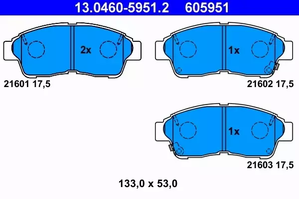 ATE KLOCKI PRZÓD TOYOTA CARINA E COROLLA E10 E11 