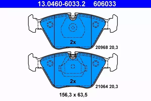 ATE KLOCKI HAMULCOWE PRZÓD BMW E36 E34 E32 SUPER 