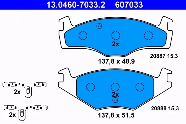 ATE KLOCKI PRZOD VW GOLF I II JETTA I II PASSAT 