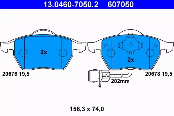 ATE TARCZE + KLOCKI PRZÓD AUDI 100 C4 A6 C4 288MM 