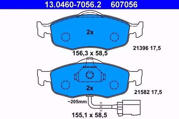 ATE TARCZE+KLOCKI PRZÓD FORD COUGAR 278MM 